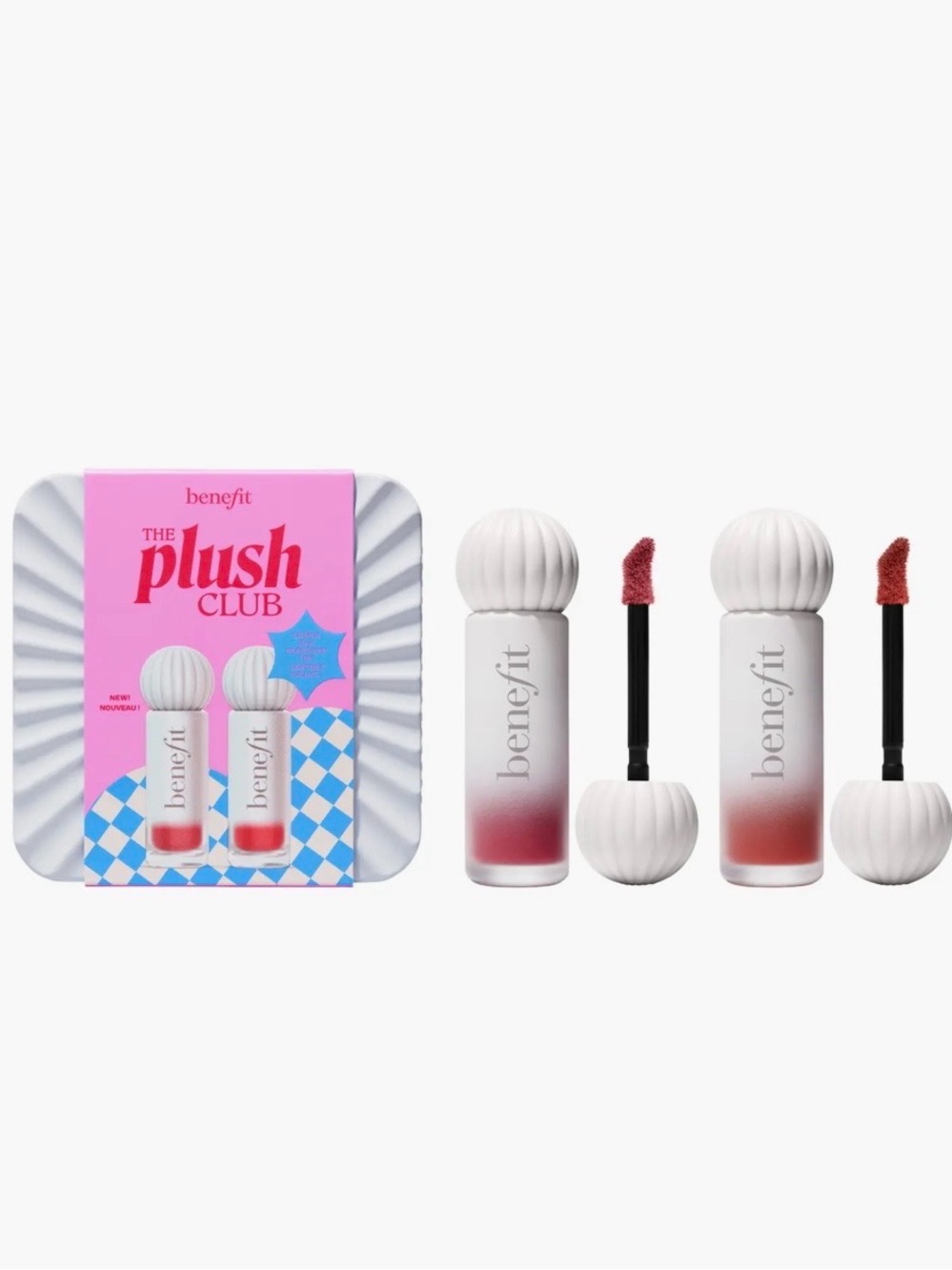 Benefit Lip Tint Limited Edition Plush Club Moisturizing Matte Lip Tint Duo *NWT